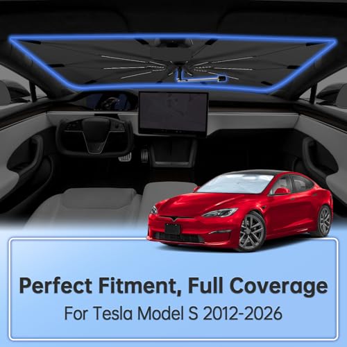 Windshield Sun Shade Umbrella fit for Tesla Model S 2012 (for Tesla Model S 2012-2026)