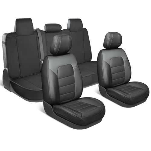 Curated Slate Ridge Napa Leather Seat Covers for Cars & SUVs (Slate Ridge – Set / Full Set)