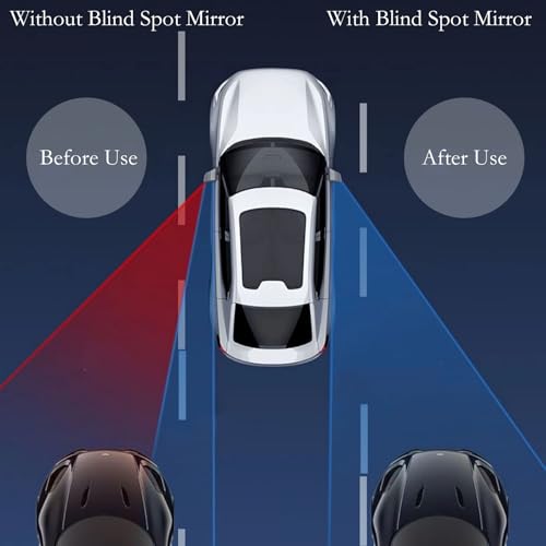 2Pcs Cars BlindSpot Mirrors Side Mirror Removable Adjustabe Angle Round Wide Angle Convex RearView Mirror Car Accessories Universal HD Glass for Suvs Auto Motorcycles RVs (Round-2Pcs)