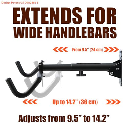 Bike Wall Mount Hanger (Black 1Pack)