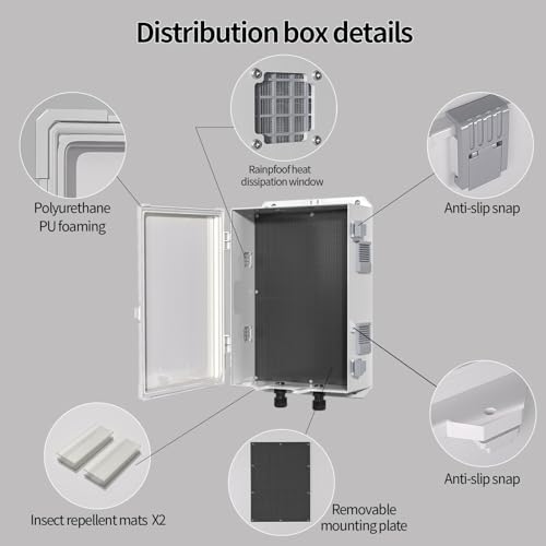 Outdoor Electrical Junction Box (15.7"H x 11"L x 5.9"W & Standard)