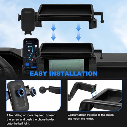Car Phone Holder Compatible with Toyota Tacoma 2024 2025 Accessories 8 (2024 2025 Tacoma 8inch)
