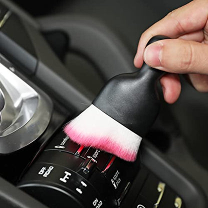 Car Interior Detailing Brush (Black&rose With Cap)