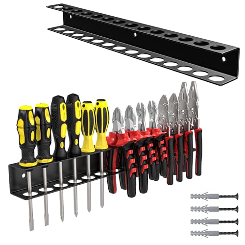 Screwdriver Plier Organizer Wall Mount (1 PCS Black)