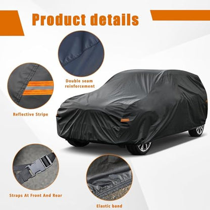 7 Layers Waterproof SUV Car Cover for Nissan Armada 2003 (PE-Black / Custom Fit Nissan Armada)