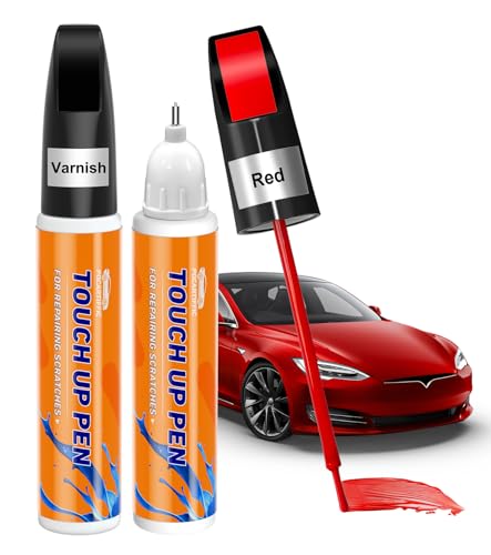Touch Up Paint for Cars (Red + Varnish)