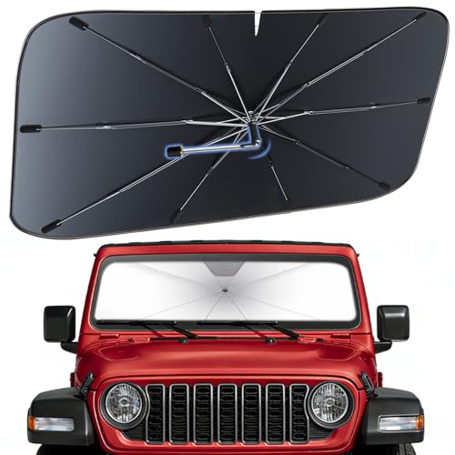 Windshield Sun Shade Umbrella for Jeep Gladiator 2020 (For Jeep Gladiator 2020-2026)