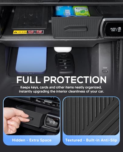 Center Console Storage Mat & Under Screen Drawer Tray for 2026 Toyota RAV4 (Drawer Tray-Console Mat)