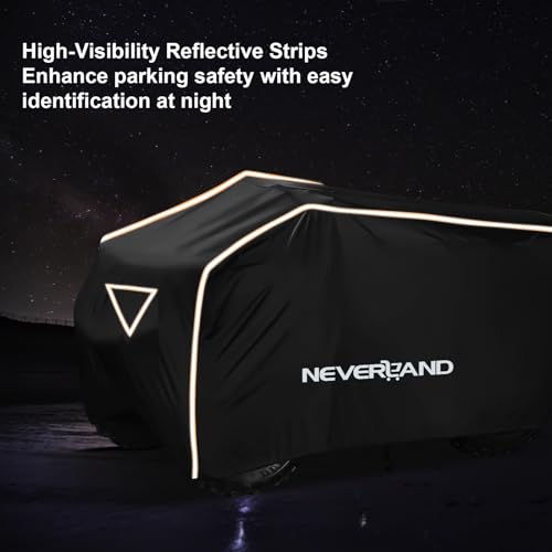 ATV Cover 420D Waterproof Heavy Duty 4 Wheeler Cover for Honda XL (Black & Orange / XL-82.7''L x 47.2''W x 45.2''H)