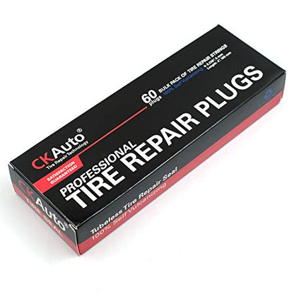 60 pcs 4" Black Tire Repair Strings Tire Repair Plugs (Black / 4" x φ0.236" 60pcs)