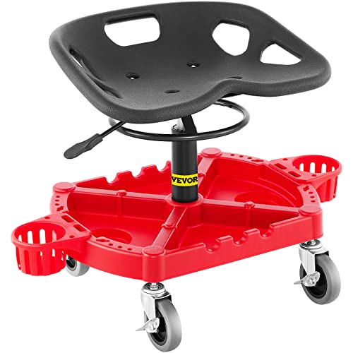 Rolling Garage Stool (Red)