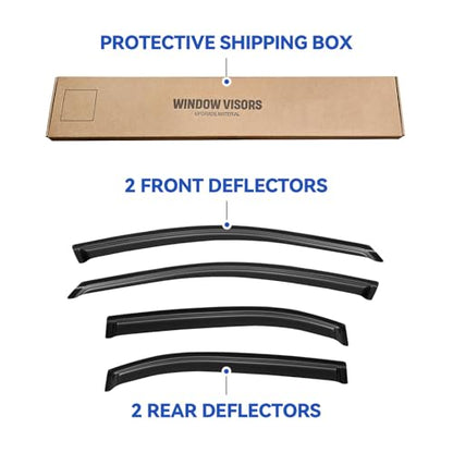 Window Visors Rain Guards for 2006 (2006-2012 Ford Fusion)