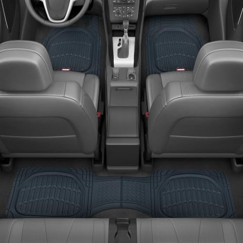FlexTough Floor Mats for Cars (Full Set (Full Size) / Cobalt Blue)