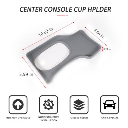 Center Console Cup Holder Compatible with Chevrolet Corvette C6 2005 (Gray)