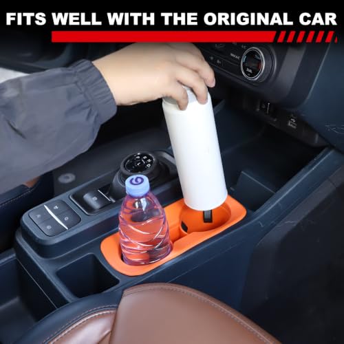 Center Console Cup Holder Insert for Ford Maverick 2022 (Orange)