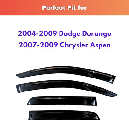 Rain Guards Fit for 2004 (2004-2009 Durango & 2007-2009 Aspen)