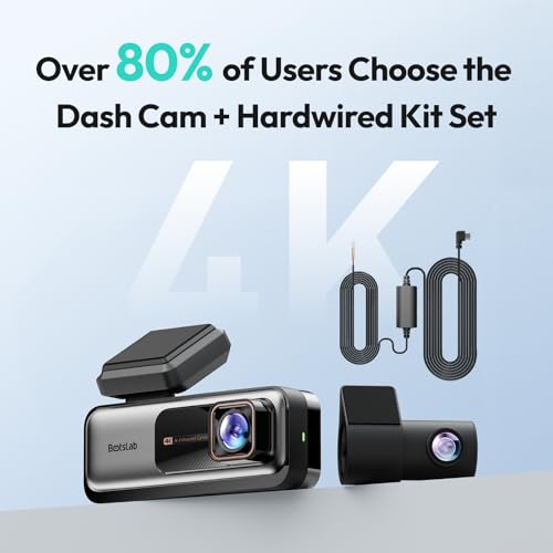 4k Dash Cam Front and Rear (Silver)