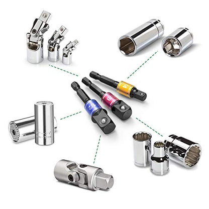 Socket Adapter Extension Set (3*black)