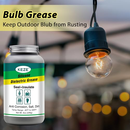 Dielectric Grease Automotive Die Electric Grease for Spark Plug Bulb (8 oz - 1 Pack)