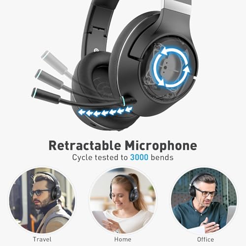H300 Wireless Headphones with Microphone (Black)