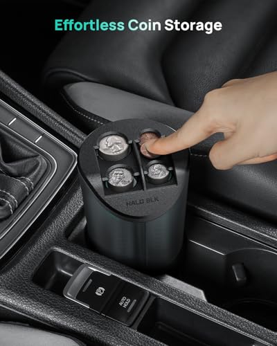 Large Capacity Coin Holder for Car Change Organizer (2 Pack)
