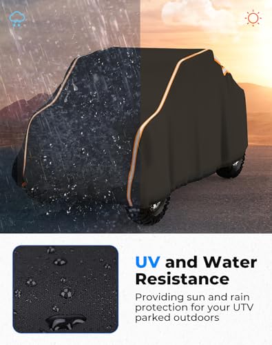 UTV Cover 2 Seater Heavy Duty Medium Size Compatible with Polaris RZR General (Medium)