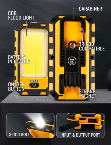 LED Rechargeable Magnetic Work Light 1500Lumens (Orange)