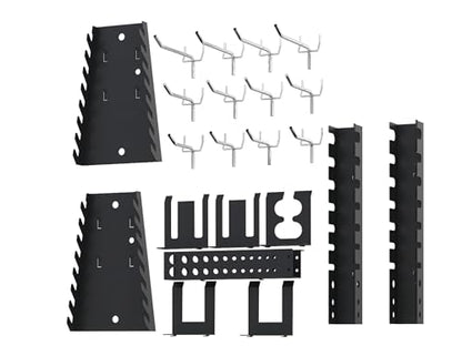 Metal Storage Wall Mounted Lockable Cabinet with 22 Tool Hooks