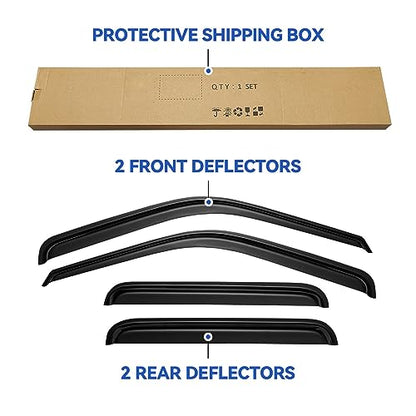 Window Visors Rain Guards for 1999 (1999-2016 F250-F550 supcrew)