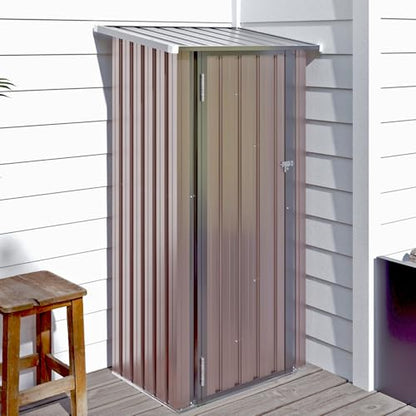 3’x2.1’ Shed Outdoor Storage Shed (Brown / 3'x2')