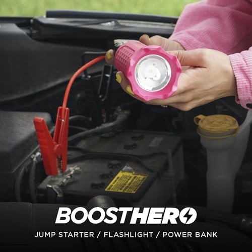 BoostHero Portable Car Battery Jump Starter (Pink)