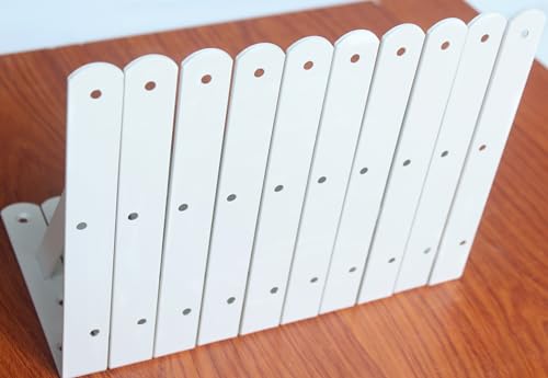 20 Pack L8 x H 6" White Heavy Duty Shelf Brackets with Screws Metal Shelf Brackets Shelf Support Angle Brackets for Shelves L Brackets Heavy Duty Floating Shelf (20 Pack-White / 8''x6'')