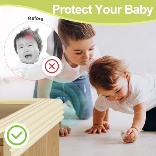 Baby Proofing Wall Corner Protector (White / 6.56Ft x 11.8"W x 0.47"Th)