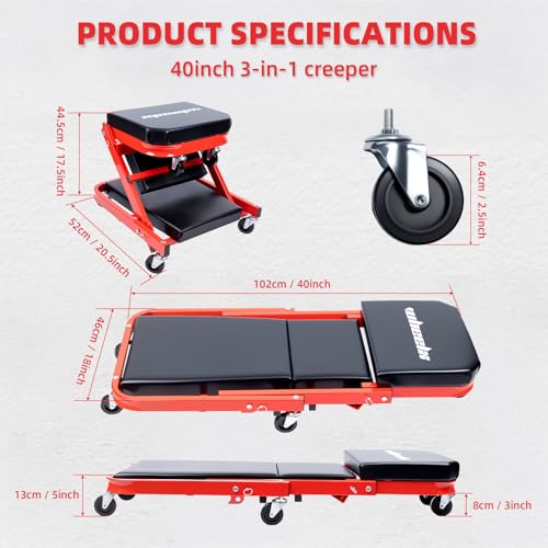 Mechanic Creeper 40inches 3 (Red)