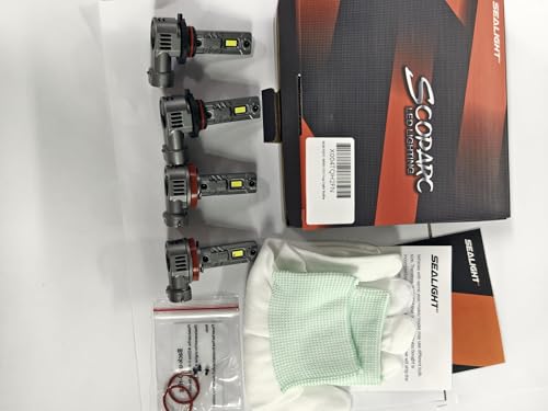and 𝟗𝟎𝟎𝟓/𝐇𝐁𝟑 Bulbs Combo, 160,000LM 1500% Wider Driving Vision Mini Size, 9005 H11 Fog Lights with Fan, Plug and Play, Pack of 4 (9005 H11)