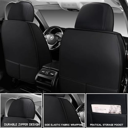 Leather Car Seat Covers Full Set (Red 2/Full Set)
