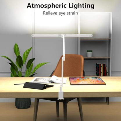 36W Ultra Bright Architect Desk Lamp with Clamp (White)