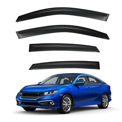 4pcs Window Visors Rain Guards for 2016 (2016-2021 Civic)