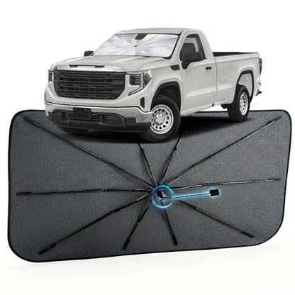 Car Windshield Sun Shade Umbrella for GMC Sierra 1500 2500 3500 2019 (For GMC Sierra 1500 2500 3500 2019-2026)