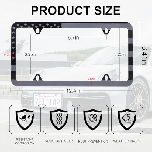 American Flag License Plate Frames (Flag BG)