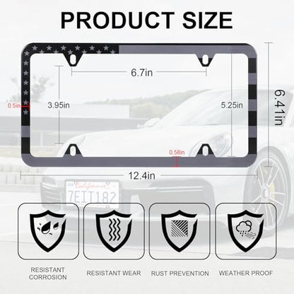 American Flag License Plate Frames (Flag BG)