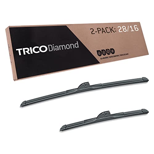 Diamond 28" + 16" Super Premium Automotive Replacement Windshield Wiper Blades (28" +16" Pair Pack / Ultimate)