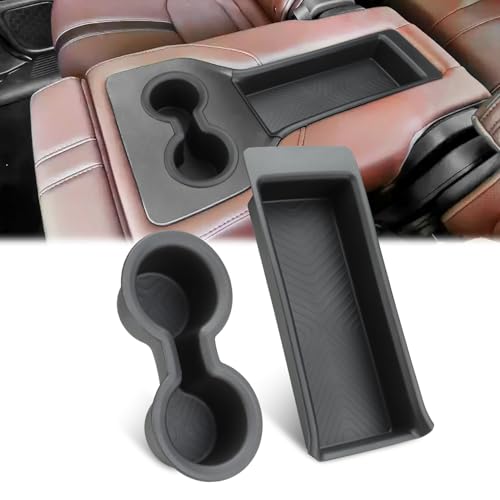 Rear Cup Holder Insert & Organizer Tray Compatible with 2023 2024 2025 2026 Honda Pilot Accessories