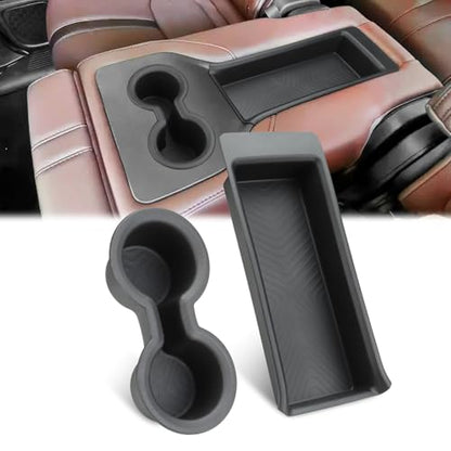 Rear Cup Holder Insert & Organizer Tray Compatible with 2023 2024 2025 2026 Honda Pilot Accessories
