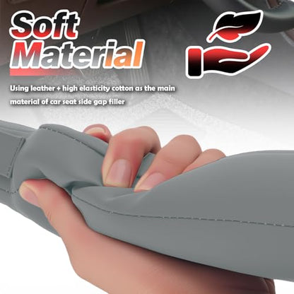2026 2PCS Upgraded Car Seat Gap Filler with Fixing Ring (Sage Green)