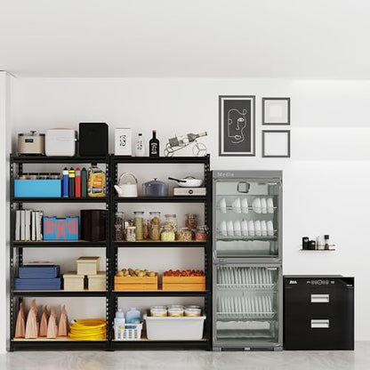 Storage Shelves Garage Shelving Heavy Duty 5 Tier Metal Shelving Units for Storage Adjustable Utility Shelf Rack for Kitchen Warehouse Basement 28" W x 11.8" D x 59.8" H (5T 28" W x 11.8" D x 59.8" H)