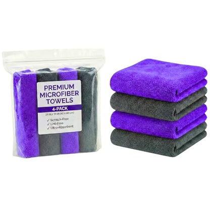 Paks Edgeless Microfiber Towels for Cars (16 x 16 Inch)