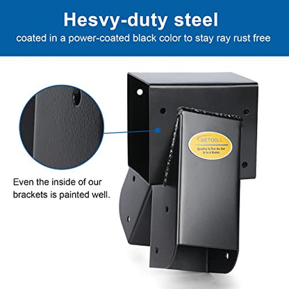 BETOOL Swing Set Brackets (End Brackets(2Pcs-Black))