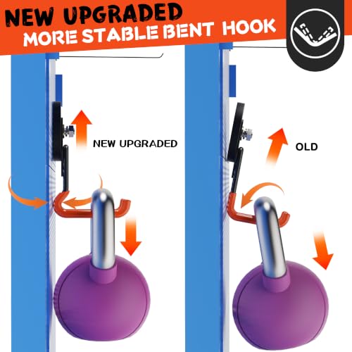 Pro Mag Upgraded Heavy Duty Magnetic Garage Hooks (V1 Pro 2.59INCH 4PACK Orange Medium Hooks)