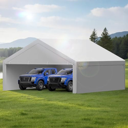 Carport Replacement Canopy Cover (Gray / 20x20ft)